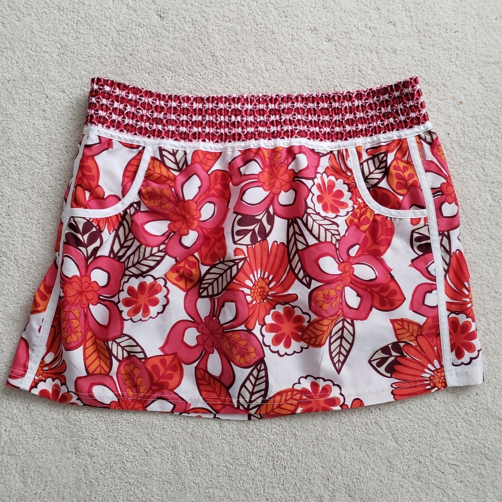 Athleta Pink & Orange Boogie Board Skirt szM